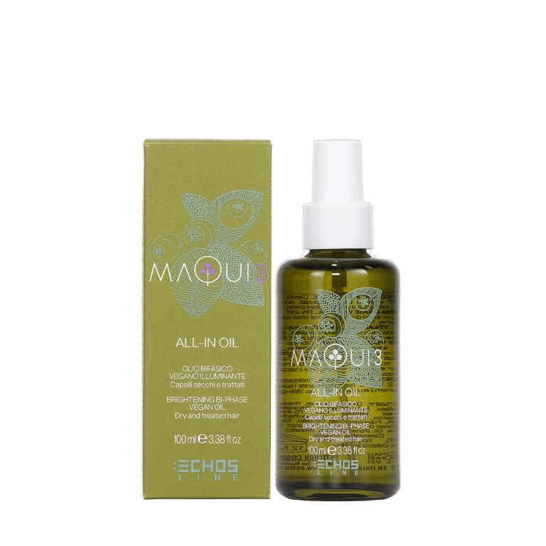 maqui 3 All oil Kuru ve işlem görmüş saçları parlatıcı iki fazlı vegan yağı Maqui 3 Kozmetik uygulamalar, çok sık yıkama, agresif veya kalitesiz şampuan kullanımı, saç kurutma makinesi veya düzleştiricinin çok sık kullanılması ve çevresel faktörler saçın kurumasına, matlaşmasına ve kırılmasına neden olur.
